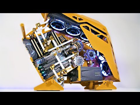 $8500 Ultimate High End Water Cooled Gaming & EDITING PC Build | Crazy Time Lapse