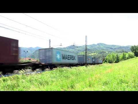 TRENO MERCI IN TRANSITO A RIGOROSO (AL) "LINEA DEI GIOVI"  7 - 6 - 2018