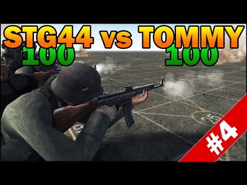 100 STURMGEWEHR 44 (STG44) vs 100 THOMPSON (SMG) - Men of War Assault Squad 2 - Mini Scenario #4