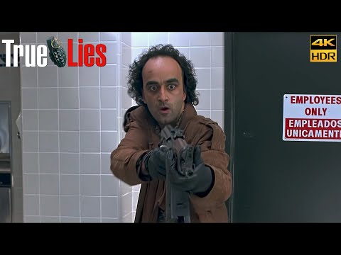 "True Lies" (1994) Bathroom Fight Scene Movie Clip 4K ULTRA HD HDR Dolby 5.1