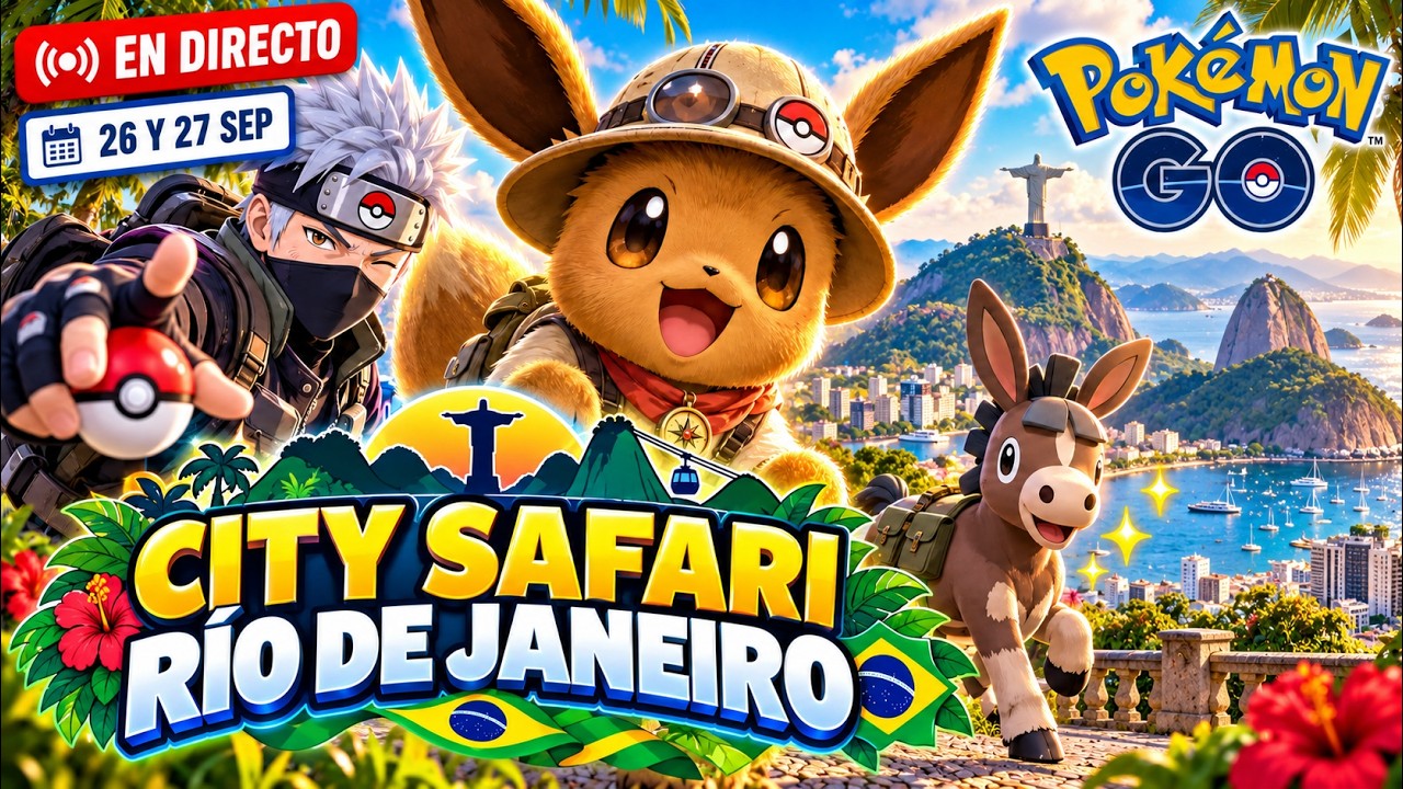 🔴 EN VIVO: ¡City Safari Río de Janeiro en Pokémon GO! Eevee explorador, Mudbray y SHINY✨