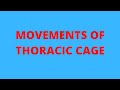 MOVEMENTS OF THORACIC CAGE - PHYSIOLOGY