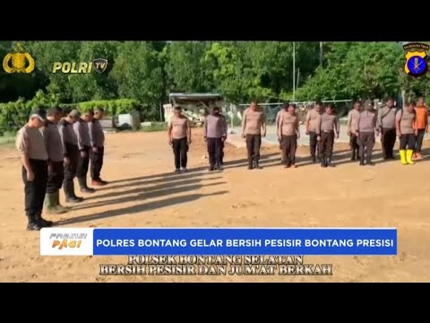 POLRES BONTANG GELAR BERSIH PESISIR BONTANG PRESISI