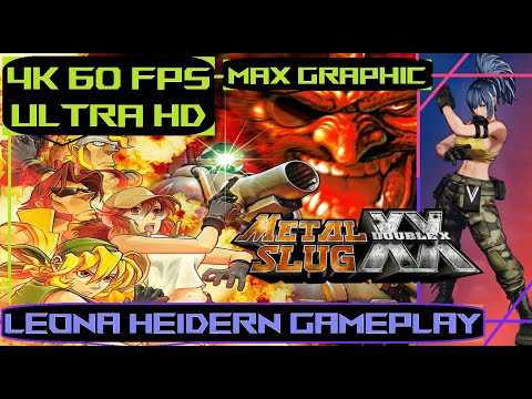 Metal Slug XX REMASTERED [ MAX 4K 60FPS ] - LEONA HEIDERN HARD LV 8 Blind LONGPLAY #dx #metalslugxx