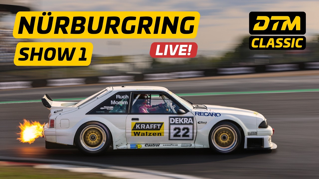 🔴 LIVE: DTM Classic Nürburgring – Showfahrten 1 | V8-Sound & Tourenwagen-Legenden hautnah! 🏁