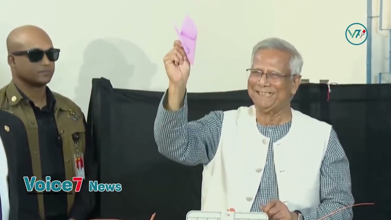 Chief Advisor Dr. Yunus casts his vote | Dr Muhammad Yunus
