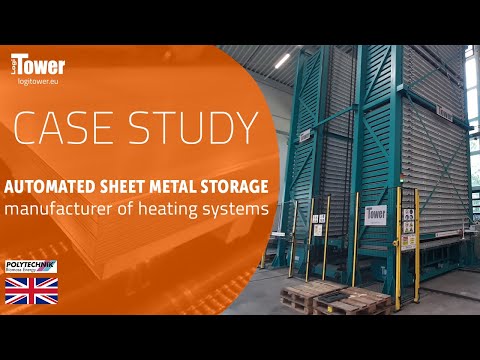 LOGITOWER: Polytechnik Austria - automated sheet metal storage for manufacturer of heating systems