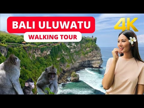 🇮🇩 ULUWATU BALI INDONESIA. The Best Park on the Bluff in Uluwatu Temple. 4K VIRTUAL WALKING TOUR