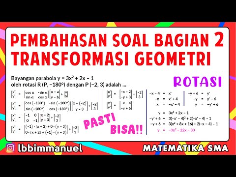 Soal Latihan Transformasi Geometri Bagian 2 - Matematika Lanjut Kelas 11 Kurikulum Merdeka