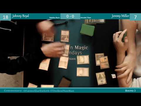 Rakdos Burn vs Amulet Titan Round 3 Modren Magic Mondays 2/18