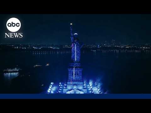 How Statue of Liberty was transformed for epic, first-of-its-kind performance