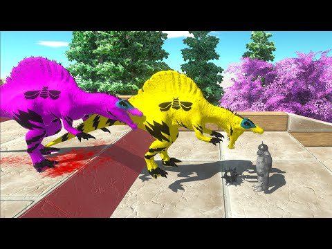 Hunting found Jurassic world X2 BUMBLEBEE SPINO VS SPIDERMAN T-REX & HULK CARCHAR