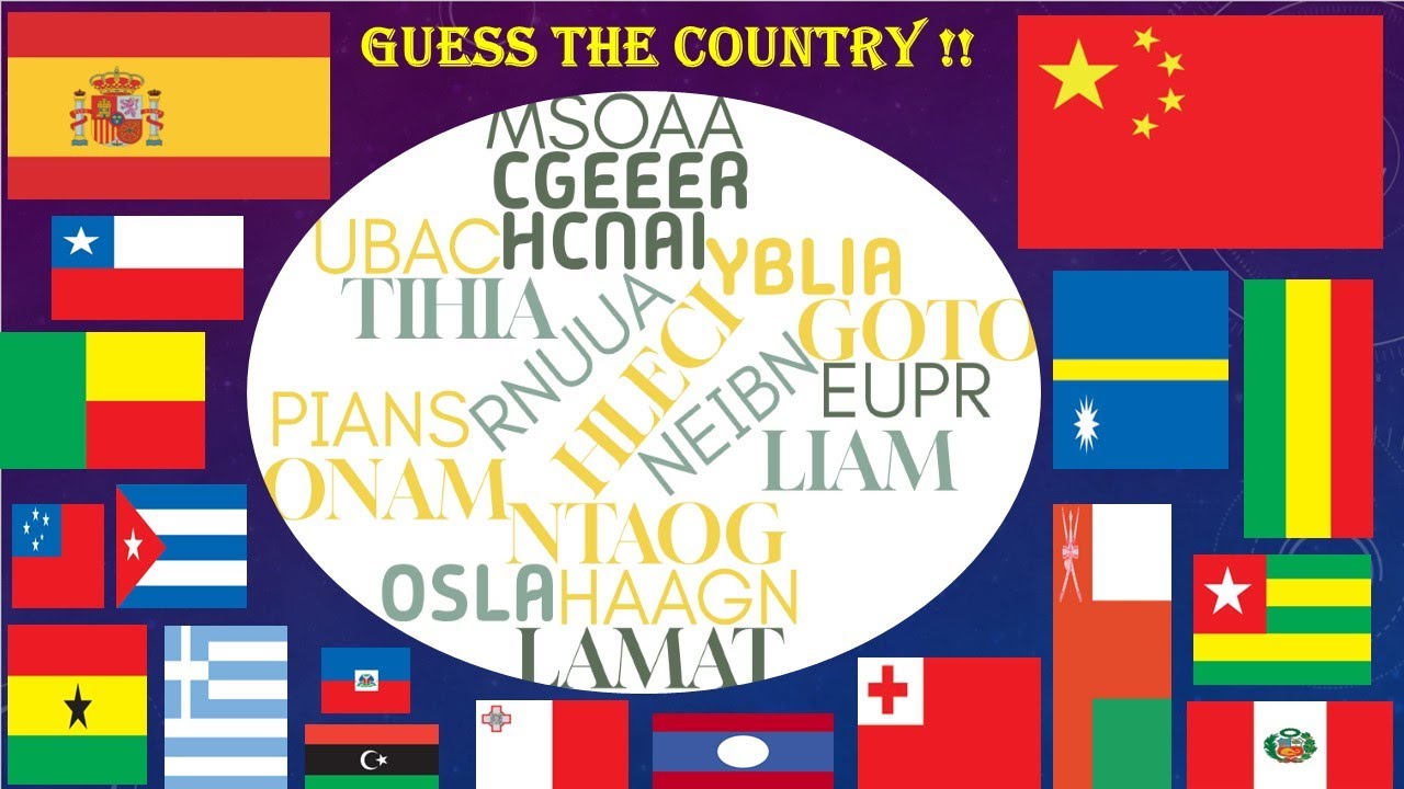 🙋L1 : Unscramble Country Names Challenge #quiz #geography #fun #viralvideo #guess #game #trending