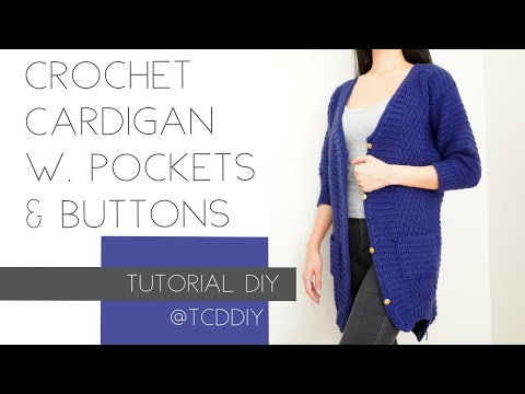 , title : 'How to Crochet a Cardigan w. Buttons (CLASSIC) | Tutorial DIY'