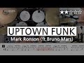 Lv 04 Uptown Funk Mark Ronson Ft Bruno Mars   Pop Drum Cover Score Sheet Lessons
