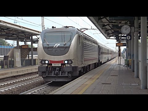 [HD - Treni] E403.014 SUN + Treno Intercity Notte 35424 Trenitalia in transito ad Anzola Emilia!