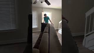 Watch How They Get This Giant Sofa Inside #satisfying #furniture