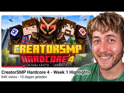 Reageren op CreatorSMP Hardcore 4 Week 1 Highlights!