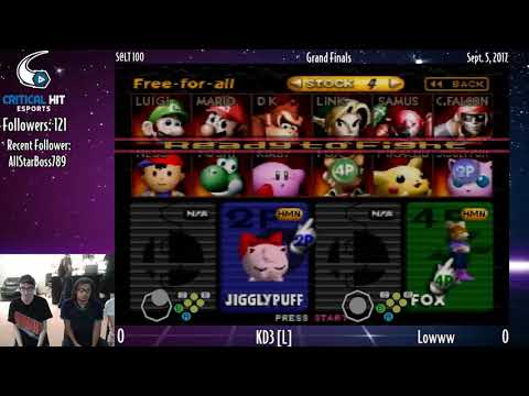 S@LT 100 - SSB64 - KD3 (Puff, Pika) vs. Lowww (Fox) - Grand Finals