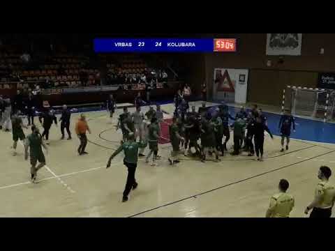 Handball fight in Serbia - RK Vrbas VS RK Kolubara