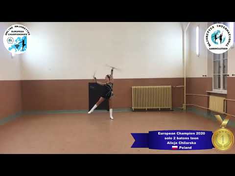 solo 2 batons teen - European Champion 2020 - Alicja Chilarska