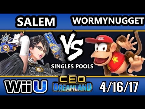 CEO Dreamland 2017 Smash 4 - MVG | Salem (Bayonetta) Vs. WormyNugget (Diddy Kong) SSB4 Pools