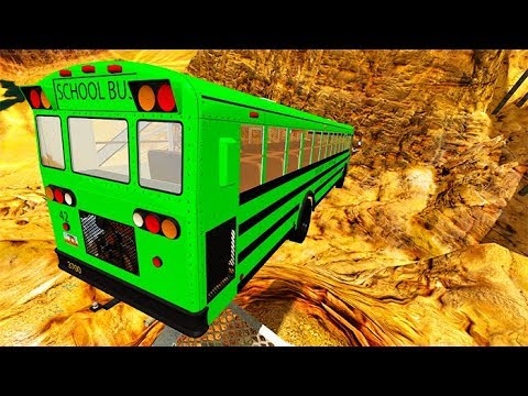 High Speed Random Car Jumps In Canyon Of Speed #2 - BeamNG drive