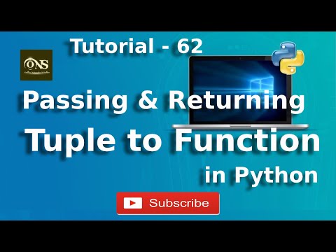 Passing And Returning Tuple To Function In Python Tutorial 62 Python Tutorial