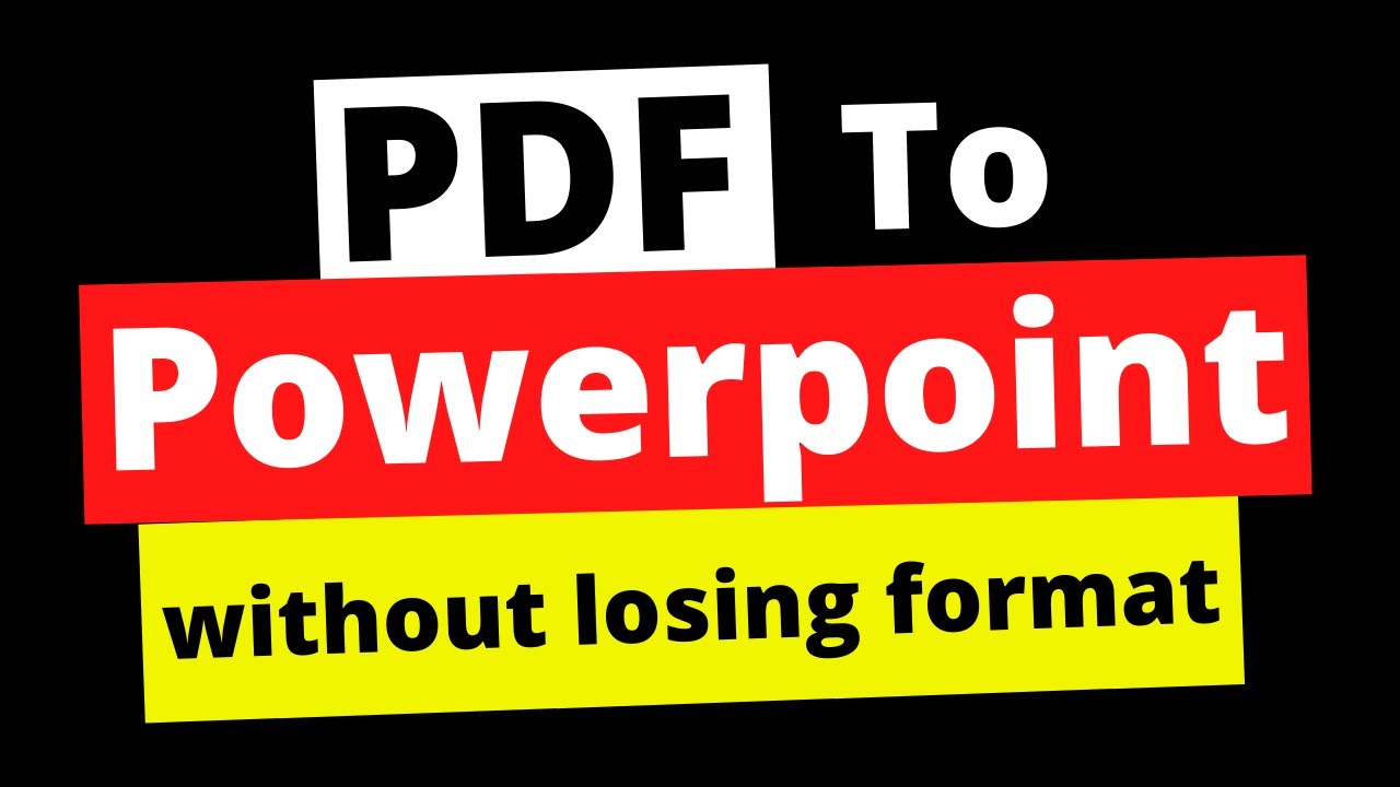 How to convert PDF to PPT free in Windows 10
