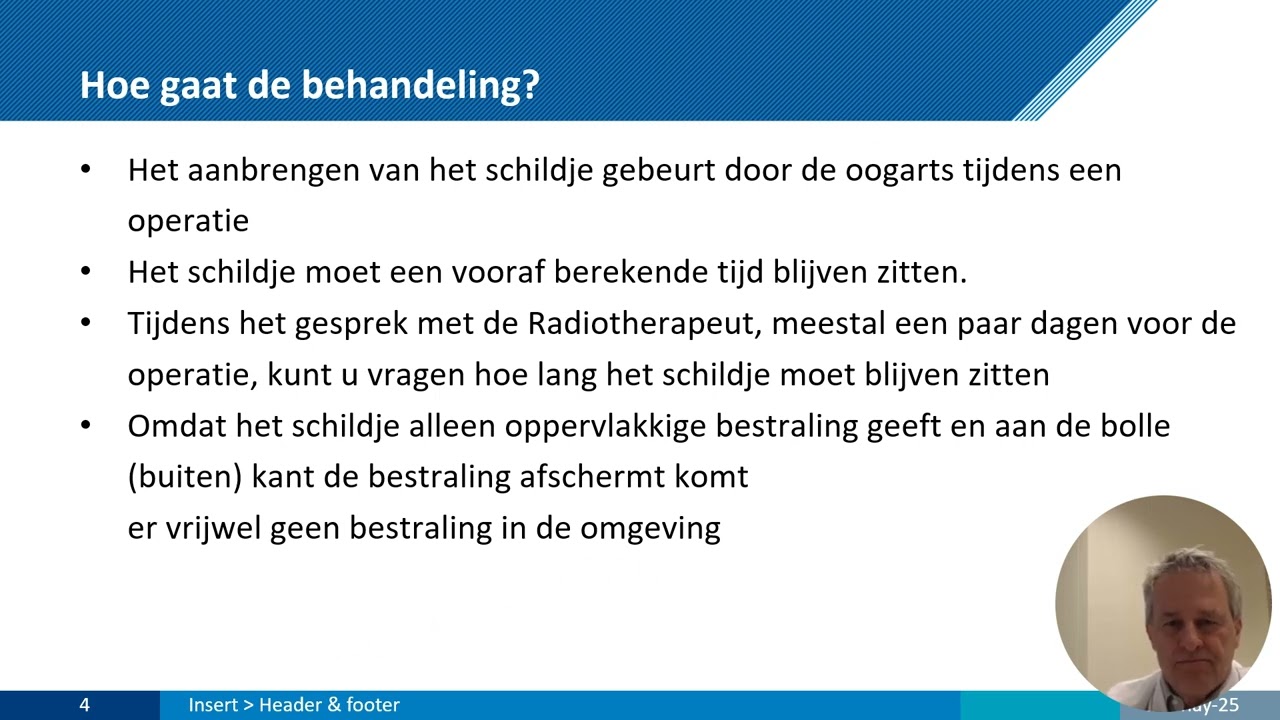 Bestraling van het Oogmelanoom met Rutheniumschildje Bestraling van het Oogmelanoom met Rutheniumschildje
