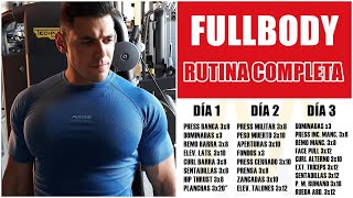 La mejor rutina fullbody de 3 días para ganar masa muscular