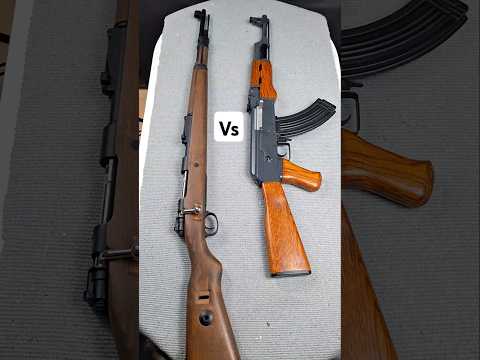 K98 Vs AK-47 Airsoft Full Metal And Wood #airsoft #cap