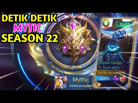 DETIK DETIK RANK MYTIC SEASON 22 YI SUN SHIN ASSASIN INSANE GAMEPLAY MYTIC BUILD | MLBB