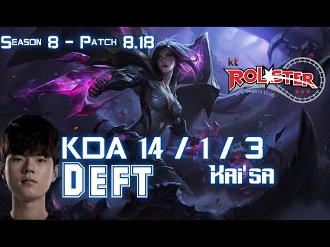 KT Deft KAI'SA vs EZREAL ADC - Patch 8.18 KR Ranked