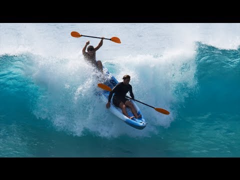 CRAZY KAYAK SURFING AT PIPELINE | JAMIE O'BRIEN