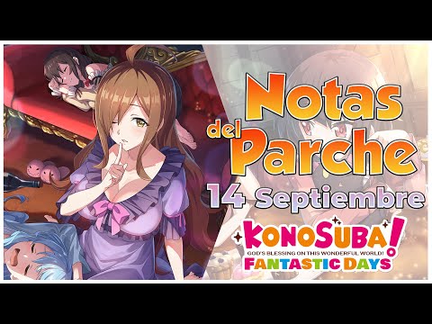 Konosuba Fantastic Days Global / ¿10k DE QUARTZ GRATIS? / NOTAS DEL PARCHE DEL 14 DE SEPTIEMBRE