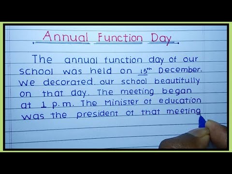 Write Essay On Annual Function Day In English | "Annual Function Day" Essay | our annual function