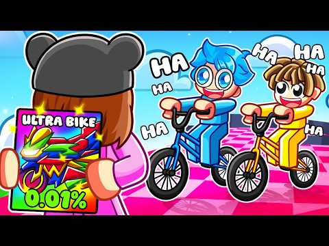 I Pretended to be a NOOB in Bike Obby, Then used a 0 01% BIKE…