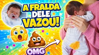 💩 A FRALDA DO MEU BEBÊ REBORN APOLO VAZOU!