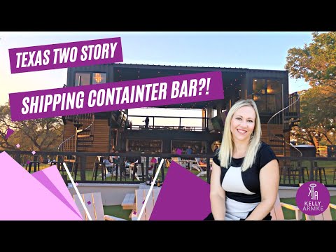 Two Story Shipping Container Bar?! - Tree Haus Tavern - Spring Branch, Texas