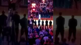 Clark Beckham singing the National Anthem at the OKC Thunder game 10/28/16