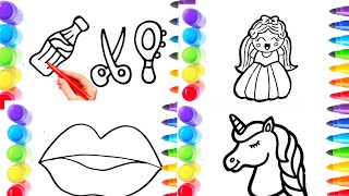 How To Draw cute flower Drawing, Painting &Coloring For Kids and Toddlers_ Child Art