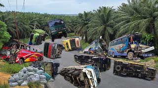 Download lagu Insiden Paling Ekstrim || Detik Detik Truck Dan Bus Hancur Total Di Bukit Kodok mp3