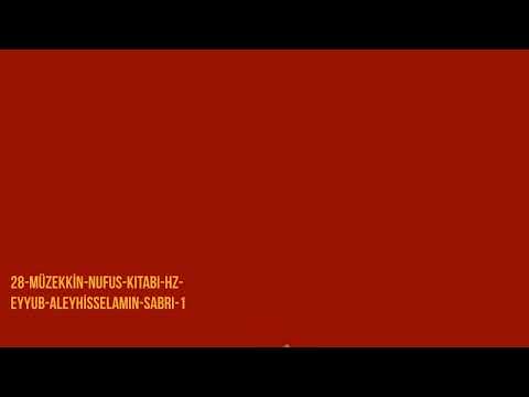 28-MÜZEKKİN NUFUS KİTABI -HZ EYYÜB ALEYHİSSELAMIN SABRI-1