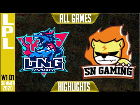 LNG vs SN Highlights ALL GAMES | LPL Summer 2020 W1D1 | LNG Esports vs Suning