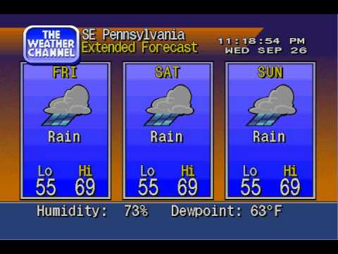 Weatherstar 4000 Emulator 3.1 - Philadelphia, PA 11PM 9/26/2012