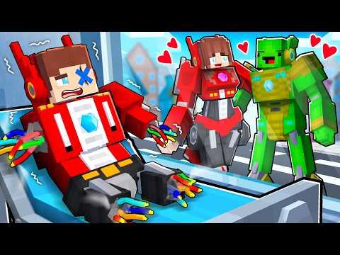 Mikey Stole JJ`s TRANSFORMER GIRL - Sad Love Story - Maizen Minecraft Animation