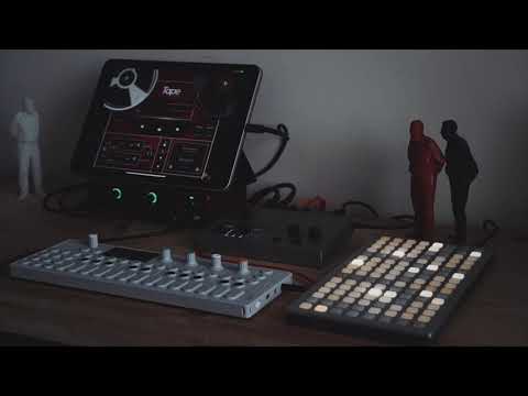 Monome Norns + Grid (Cheat-Codes 2) and Teenage Engineering Op-1