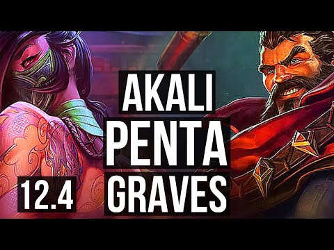 AKALI vs GRAVES (TOP) | Penta, 11 solo kills, Rank 5 Akali, 23/5/8, Rank 28 | EUW Challenger | 12.4