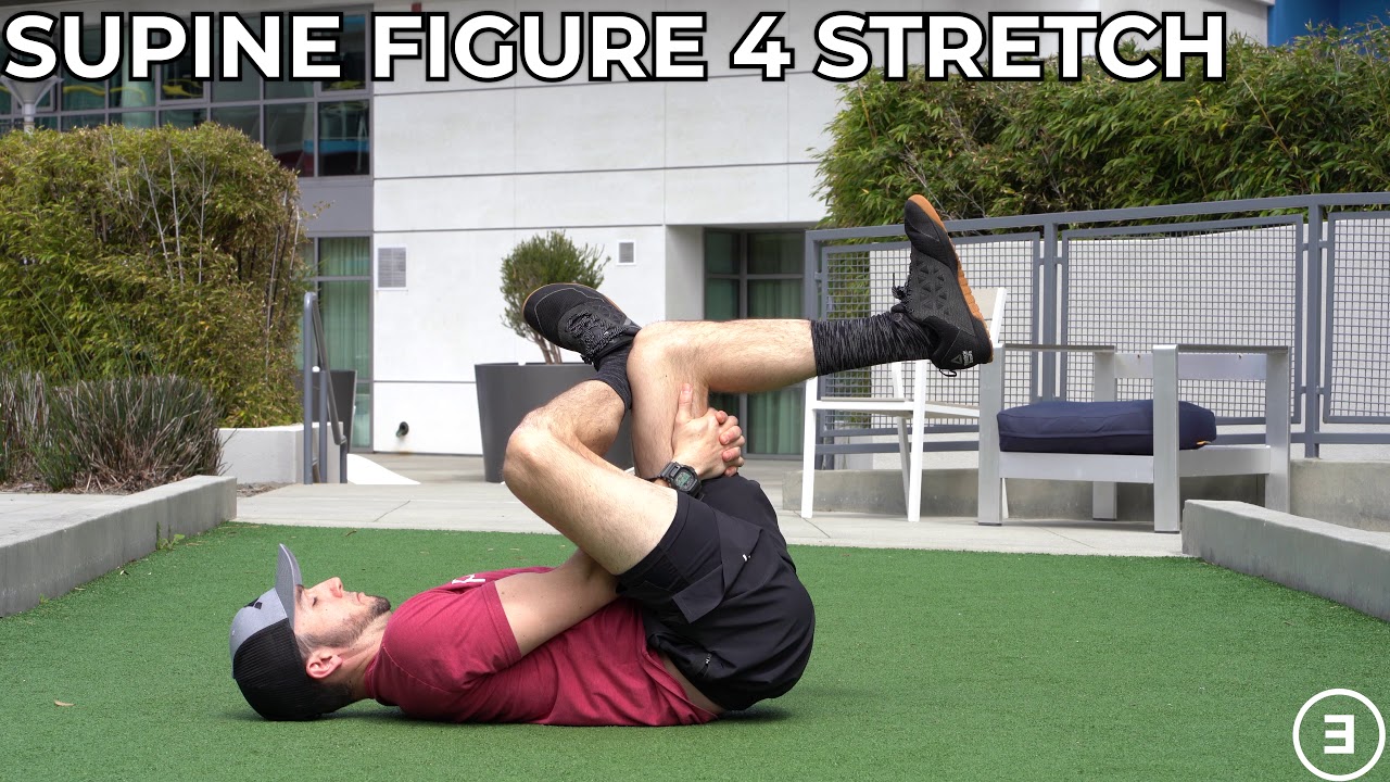 Supine Figure 4 Stretch - YouTube